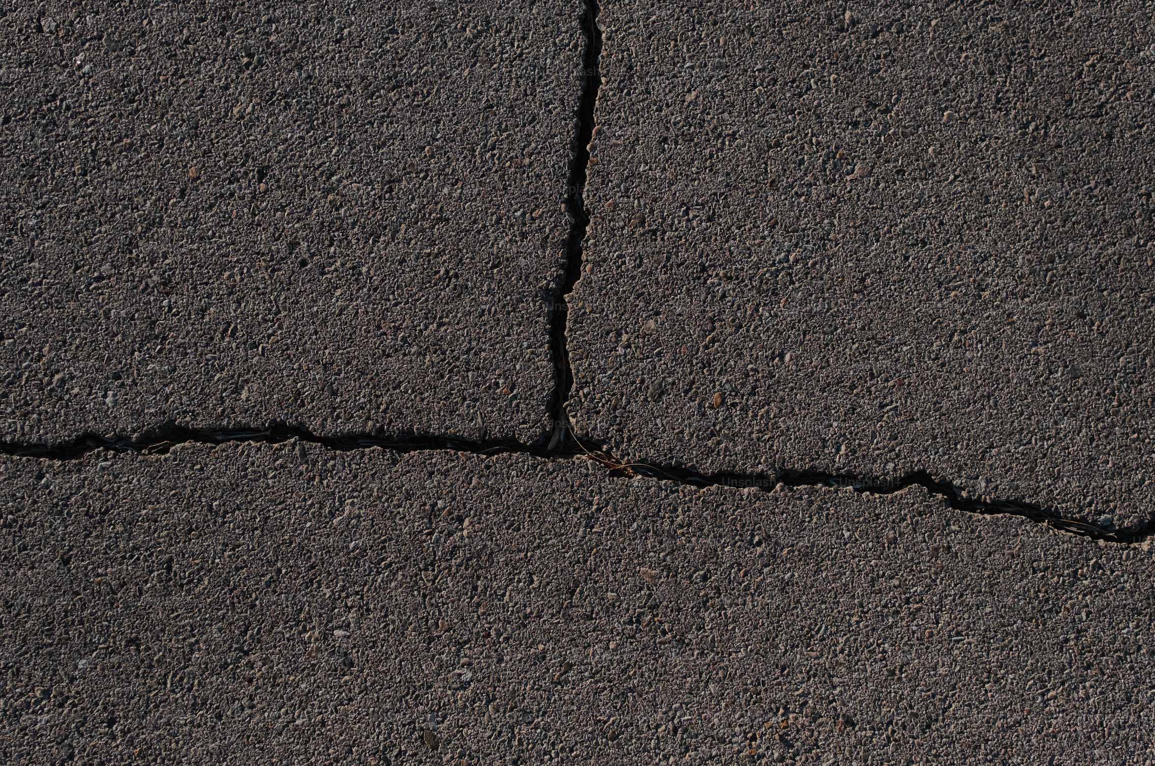 Driveway with cracks